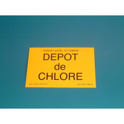 Plaque "dépot de chlore" réf 11K361