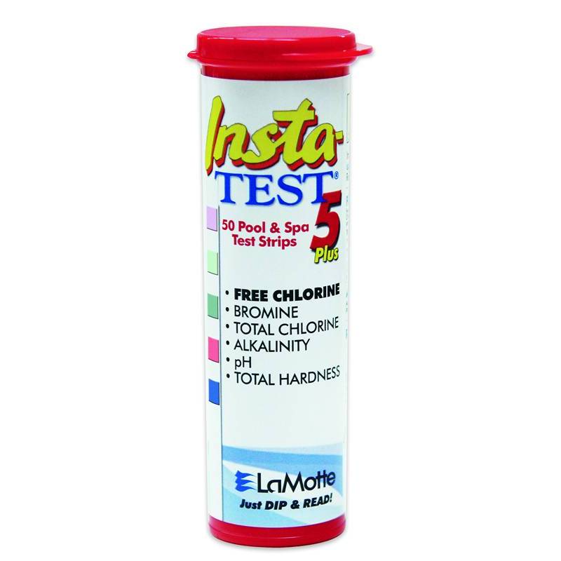 Bandelettes Piscine Chlore libre et total pH TAC TH Insta-test 5