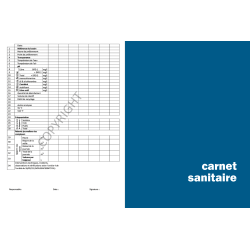 Carnet Sanitaire Piscines, Spa ou hammam 374 pages / 1 année 1 à 7 bassins